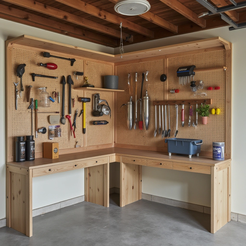 10. Loft Tool Hangers and Pegboards