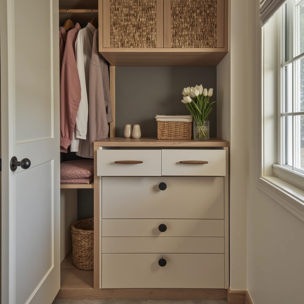 2. Drawered Closet for Hidden Storage