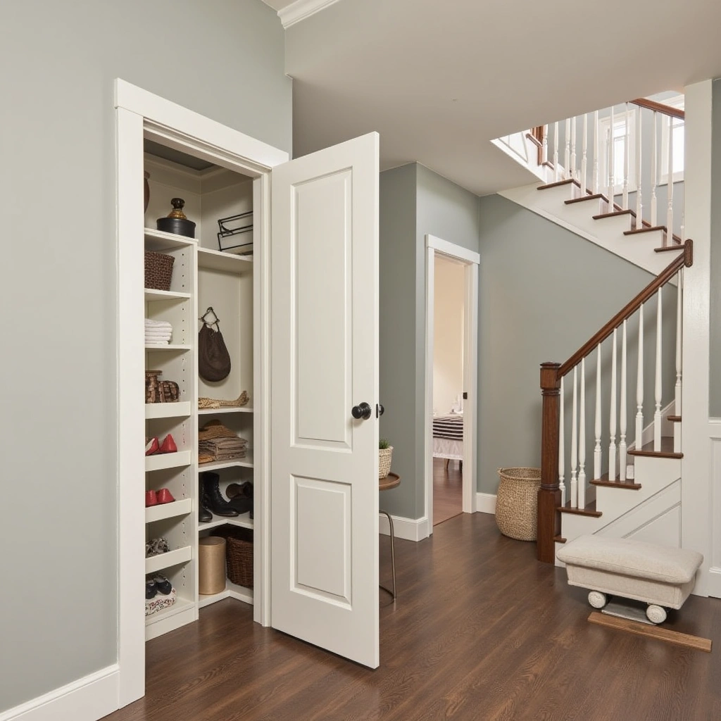 12. Shoe Closet with Pull-Out Racks