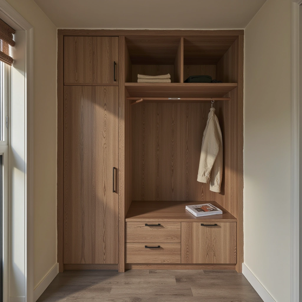 10. Natural Wood Finish Closet