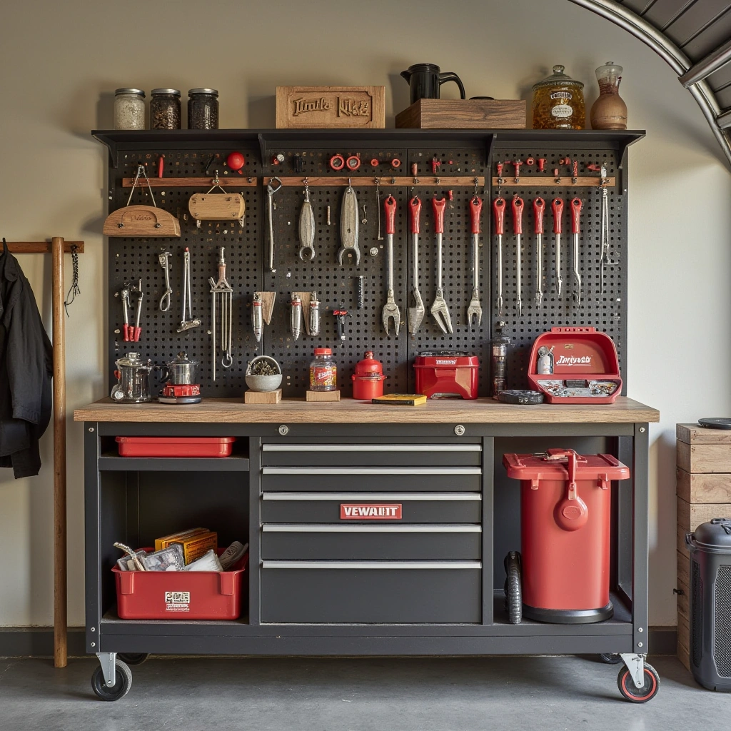 7. Rolling Tool Cart Wall