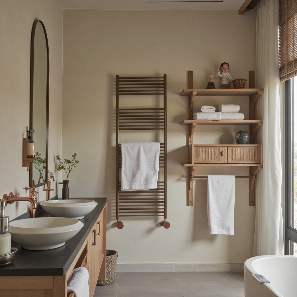 15. Towel Warmers with Shelves