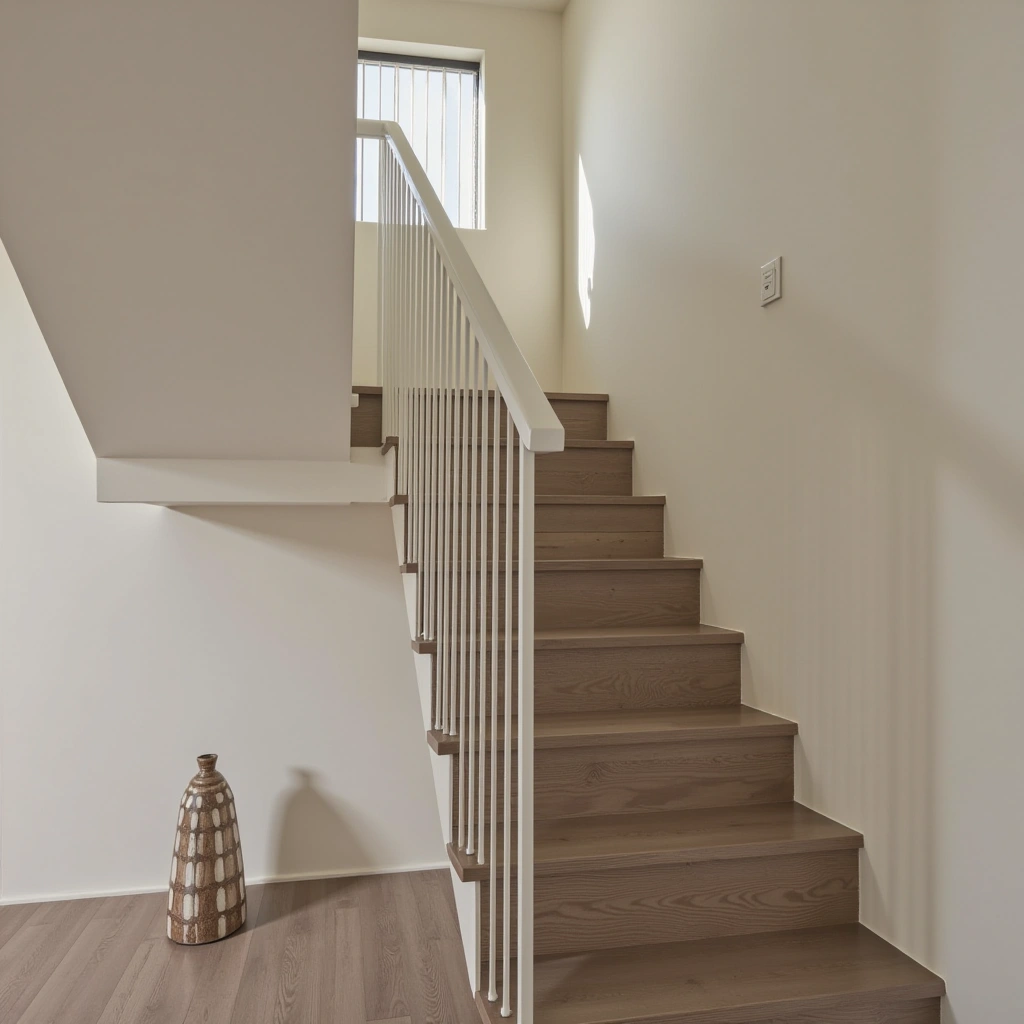 6. Minimalist Floating Railings