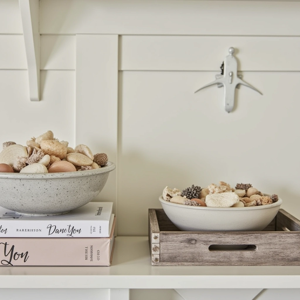 8. Seashell and Coral Decorative Accents: Subtle Elegance