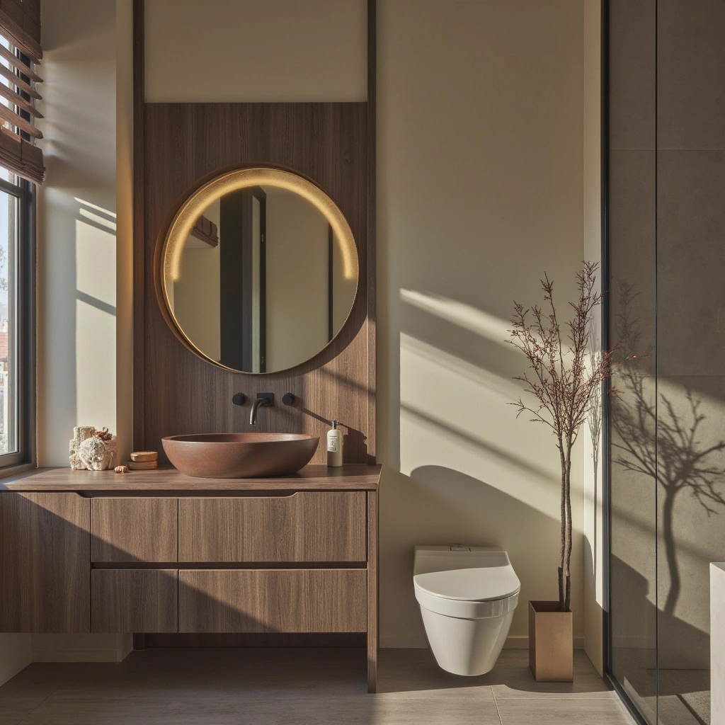 3. Round Mirrors for Softness