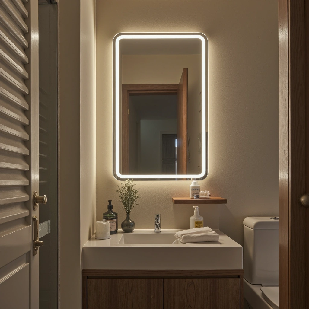 4. Lighted Vanity Mirrors with Built-in LEDs