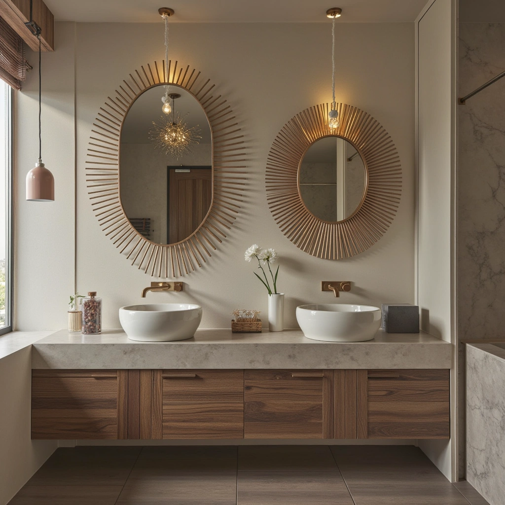 6. Sunburst Mirrors for a Statement