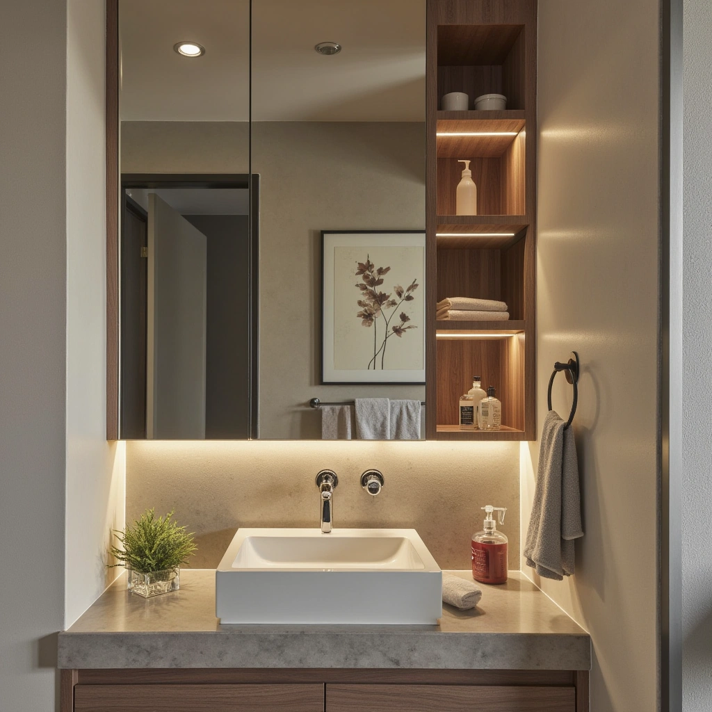 8. Cabinet Mirrors with Storage