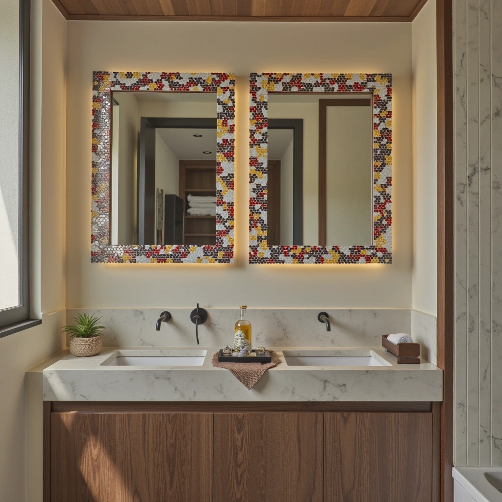 9. Mosaic Frame Mirrors