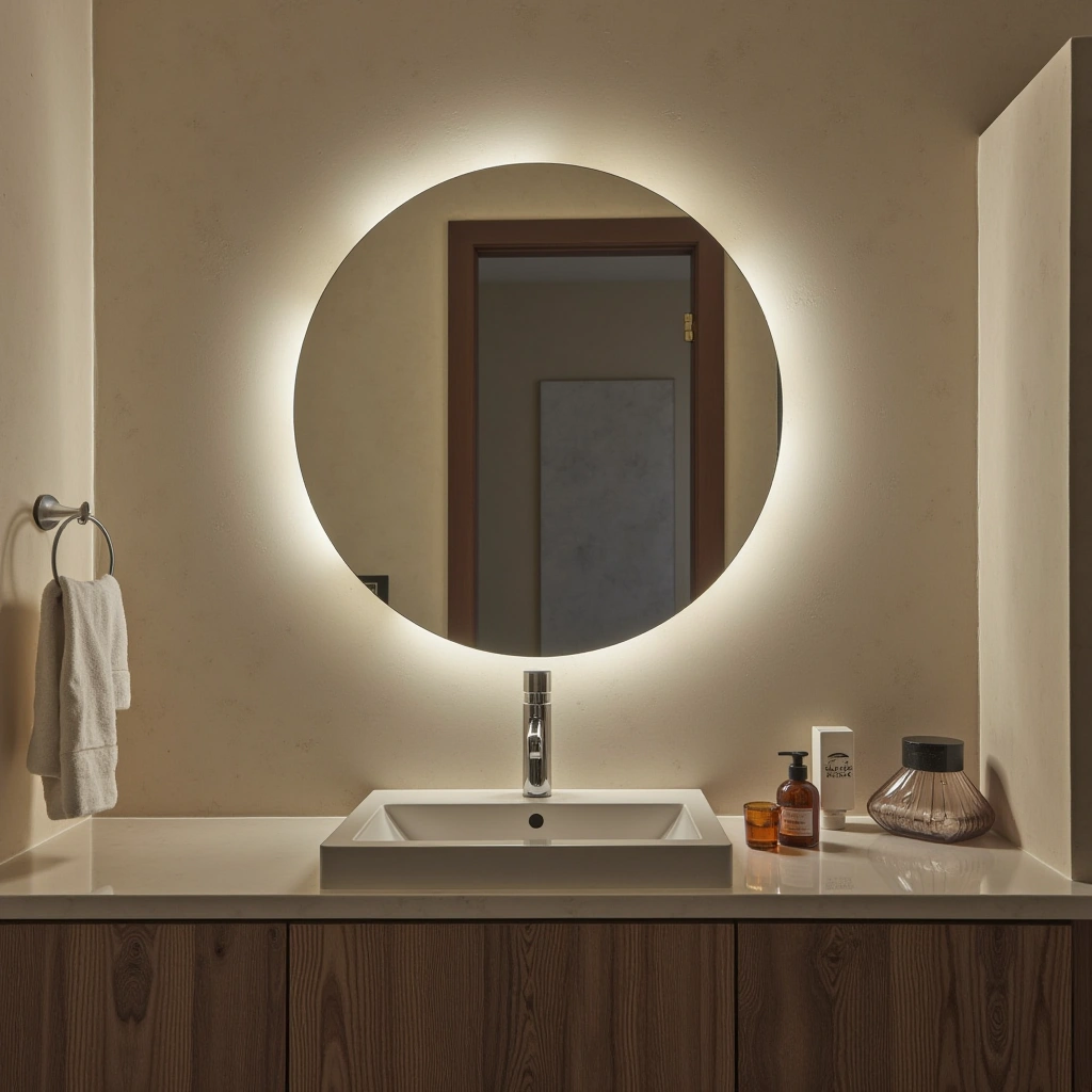 10. Tilted or Adjustable Mirrors