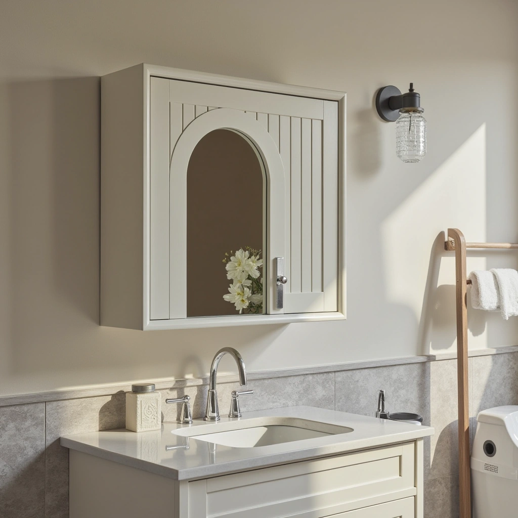 15. Arched Mirrored Medicine Cabinet