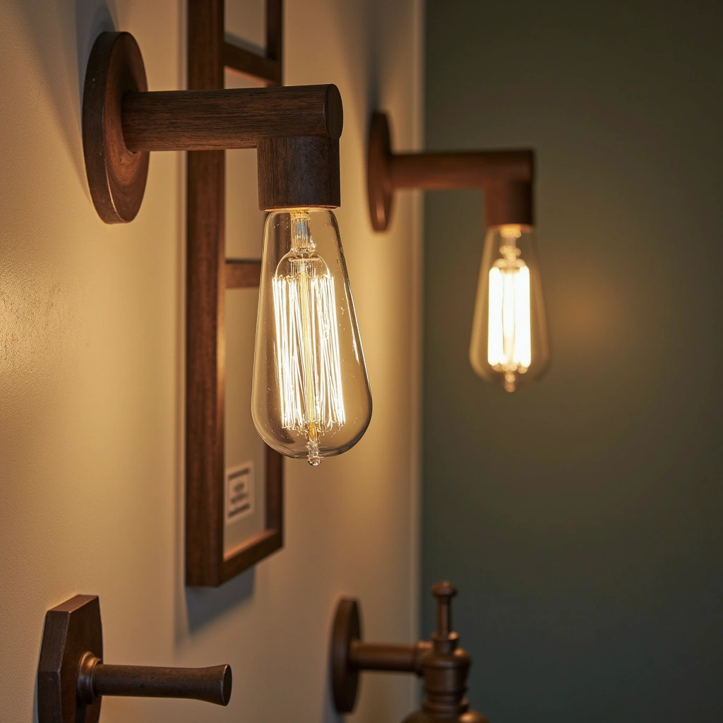 2. Industrial Edison Bulb Fixtures: Raw Vintage Charm