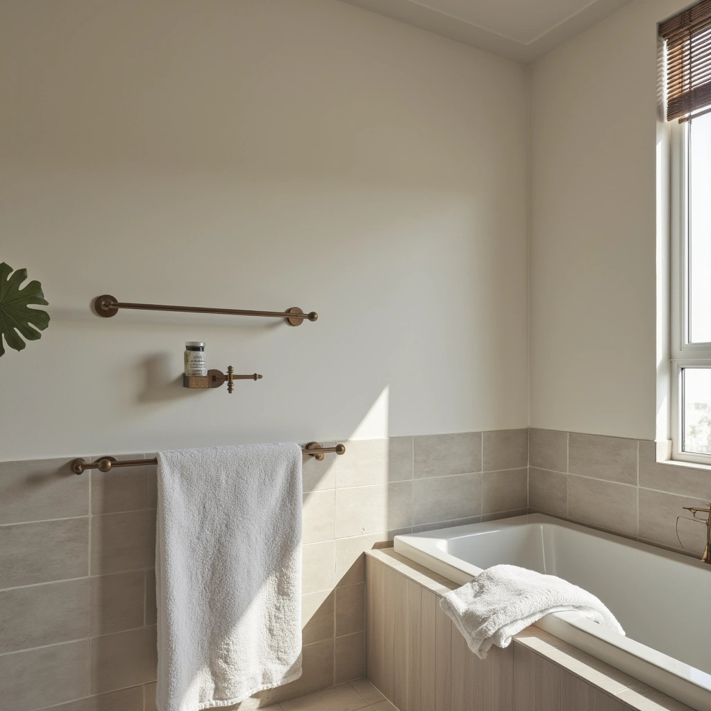 1. Classic Wall-Mounted Towel Bar