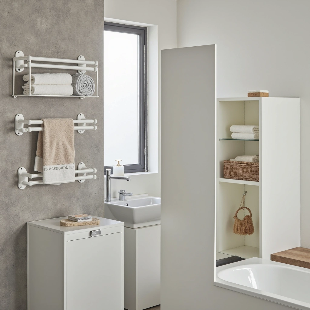 10. Magnetic Towel Rack