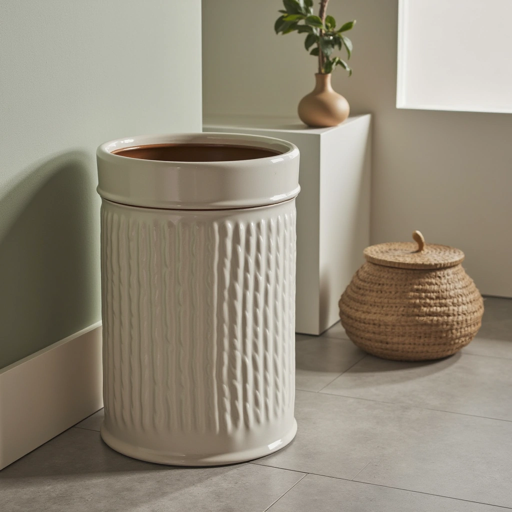 10. Ceramic Trash Can