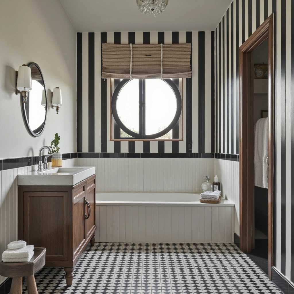 12. Black and White Tiles