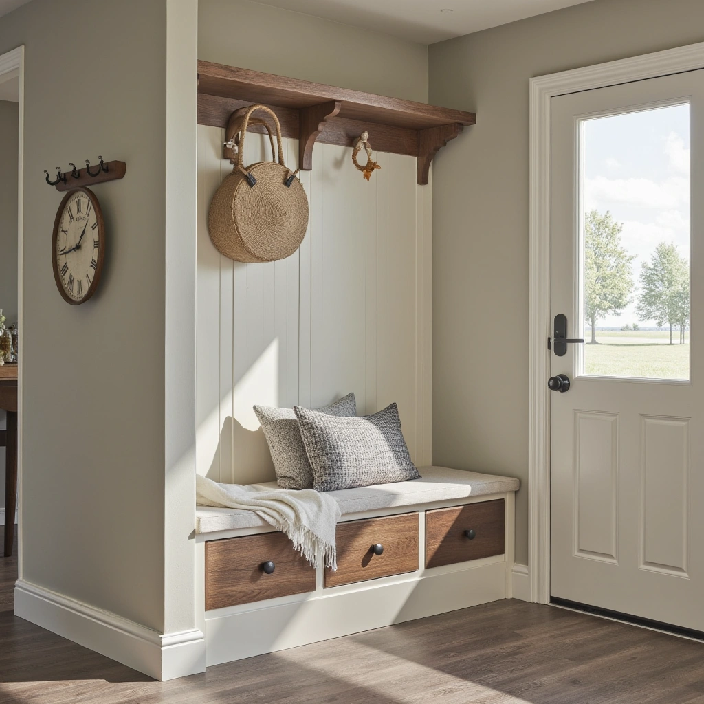 2. Built-In Bench with Storage