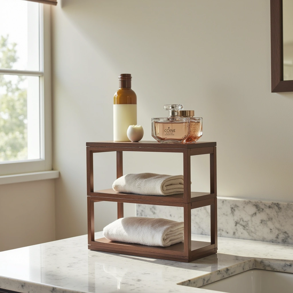 4. Use Tiered Organizers on the Countertop