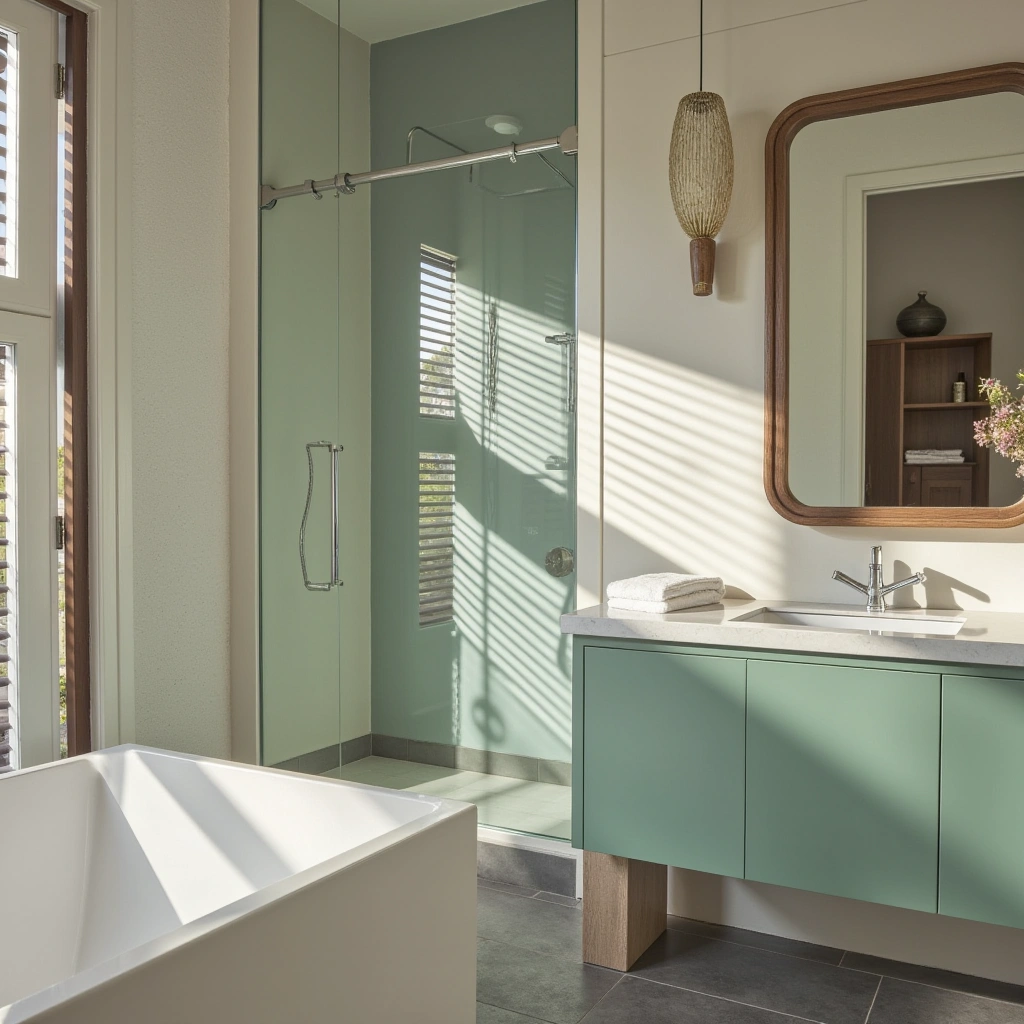 12. Glass Corner Vanity