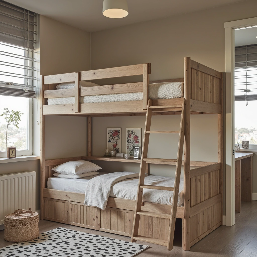 11. Space-Efficient Corner Loft Bed