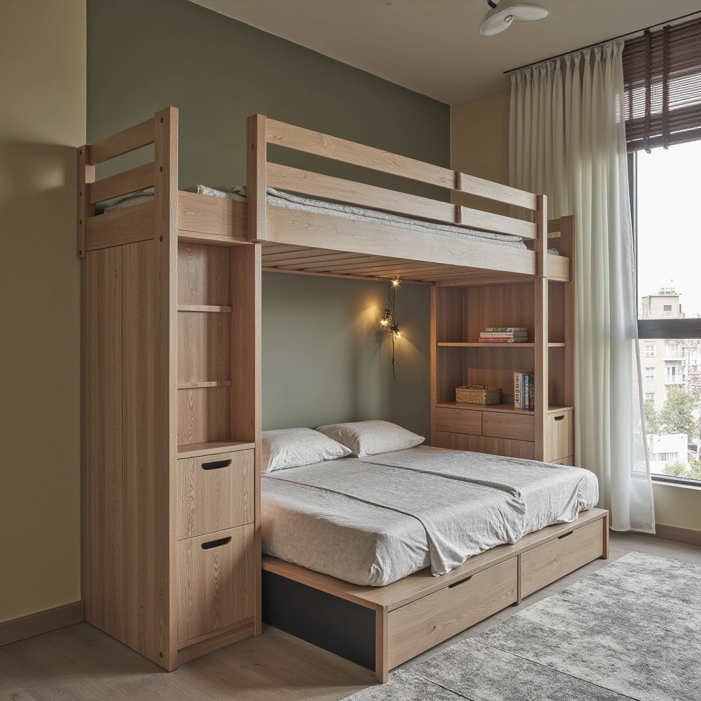 12. Loft Bed with Murphy Bed Below