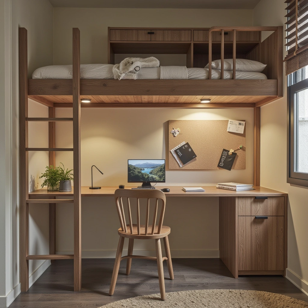 19. Loft Bed with Study Nook