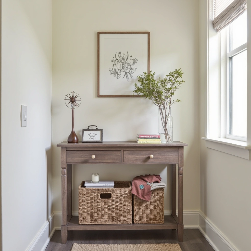 12. Add a Narrow Console Table with Storage
