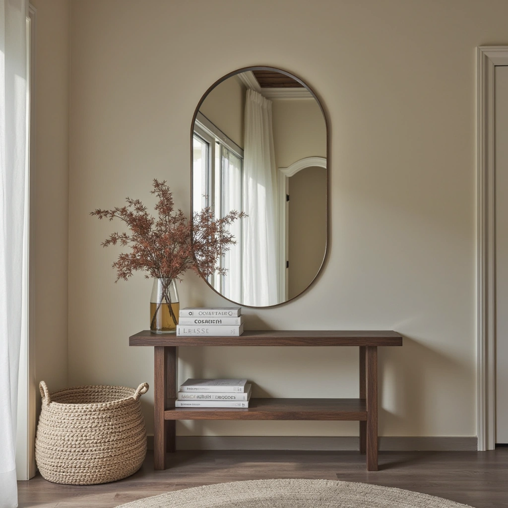 8. Decorative Mirror and Console Combo