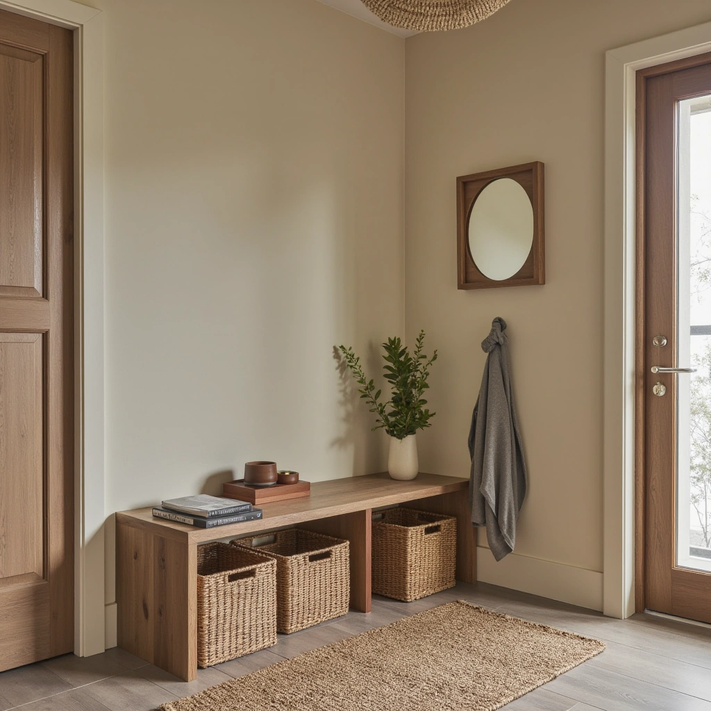 13. Natural Fiber Rug and Basket Corner