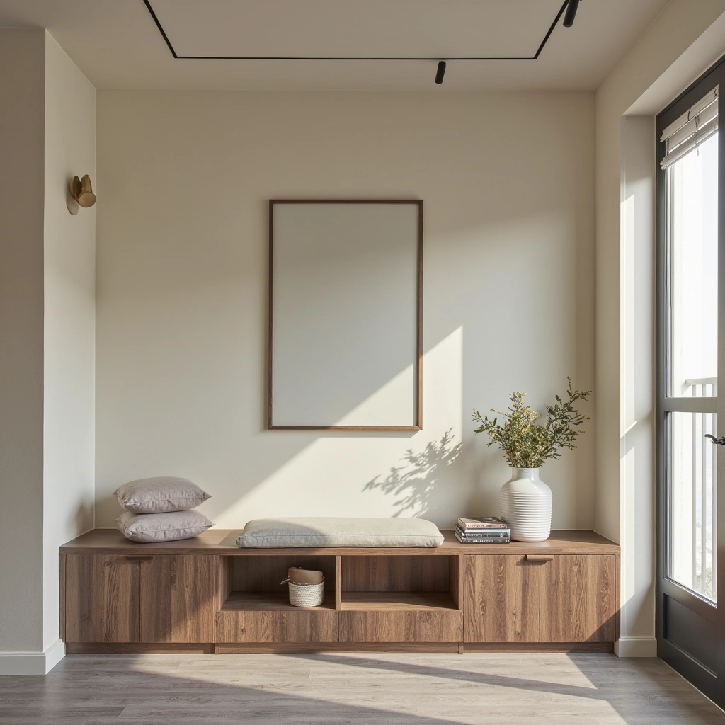 2. Minimalist and Clean Garage Entryway