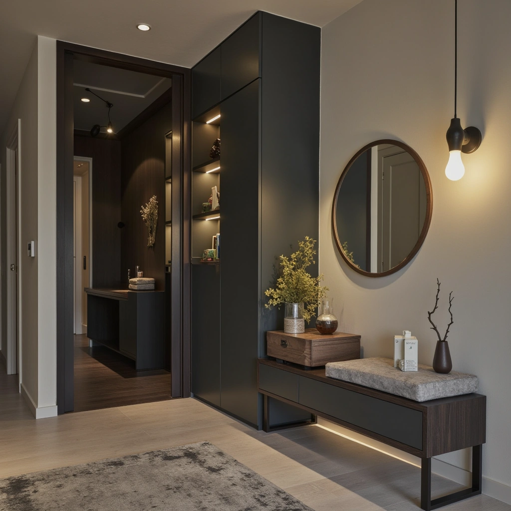 12. Contemporary Chic Garage Entryway