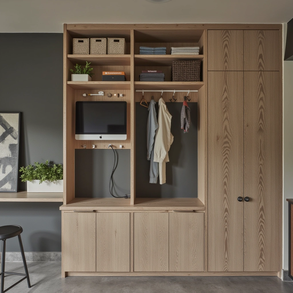 9. Mudroom with Built-In Charging Station