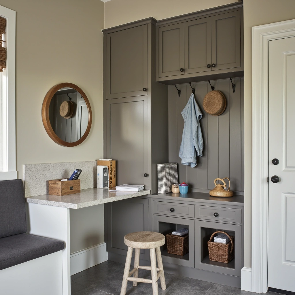 10. Mudroom with Mini Workspace