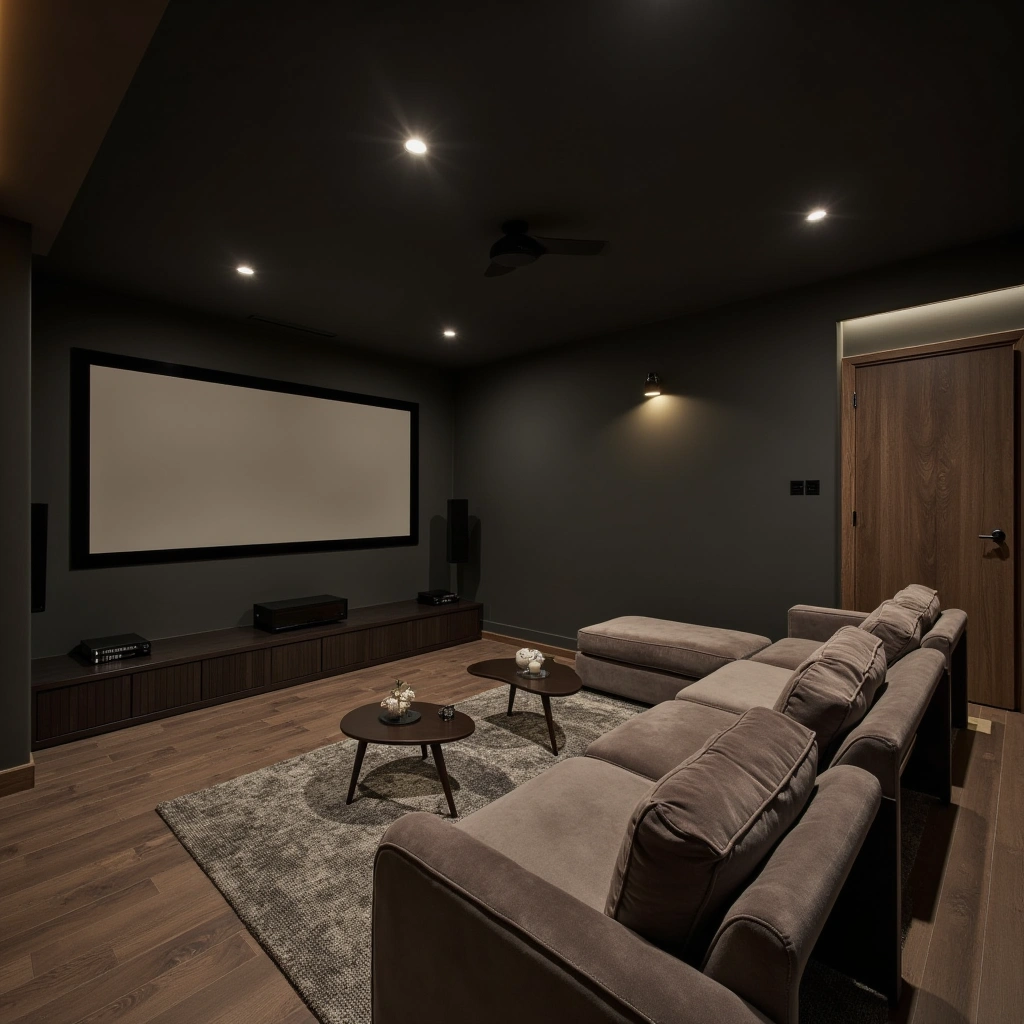 1. Home Theater Basement: Movie Magic at Home