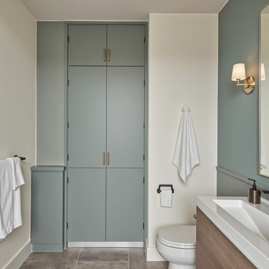 1. Bright Minimalist Basement Bathroom