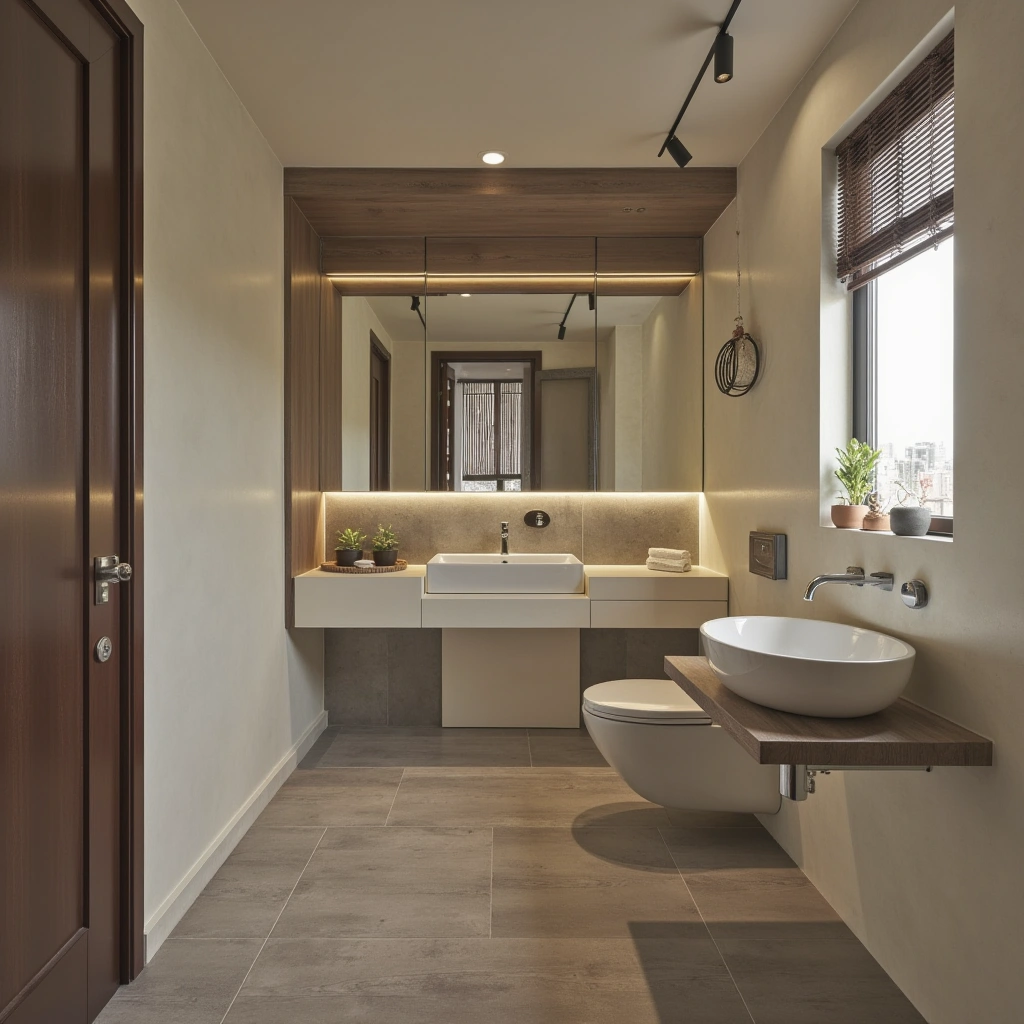 3. Compact and Functional Basement Bathroom