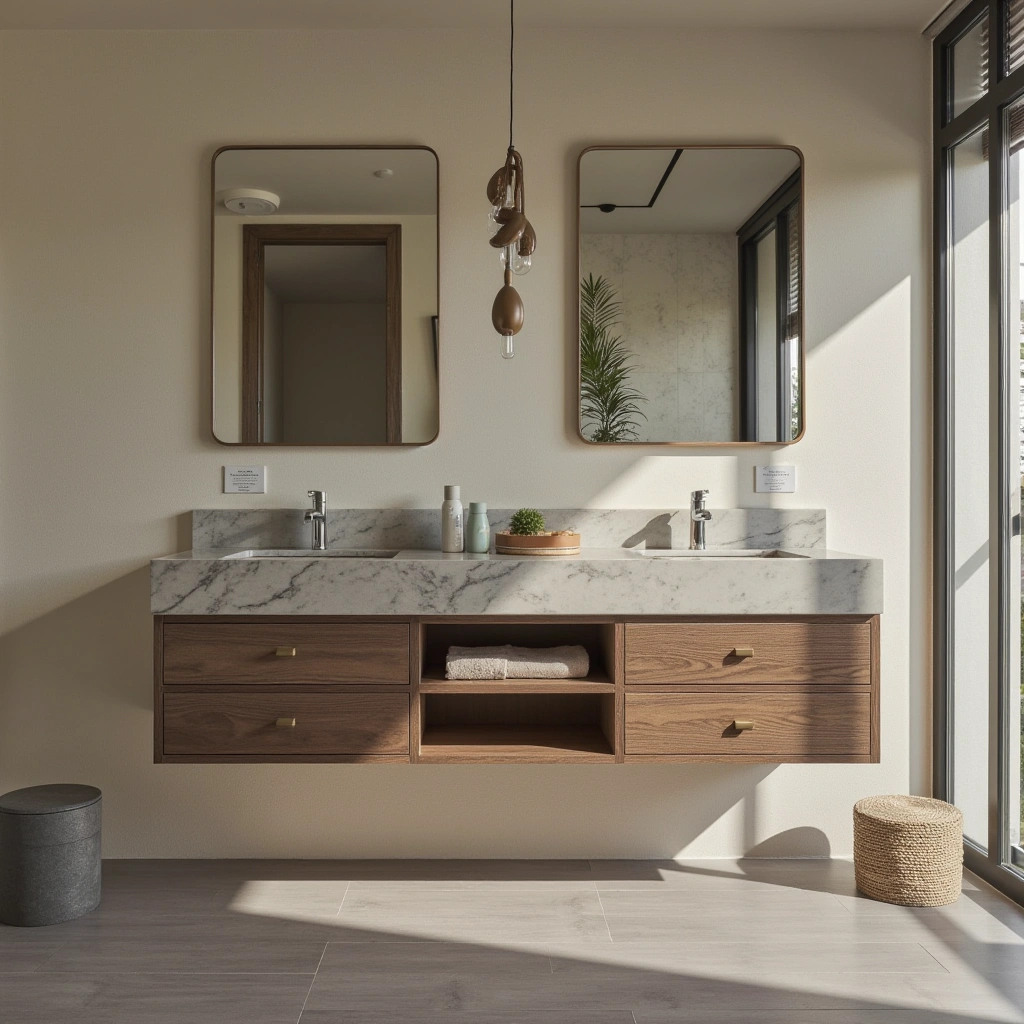 1. Floating Vanity for a Modern Look
