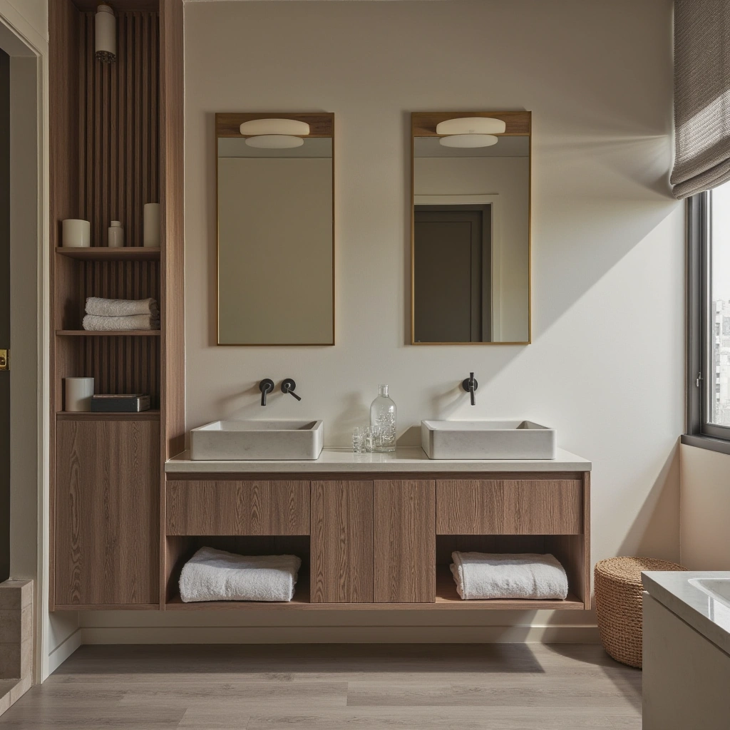 8. Minimalist Vanity with Clean Lines