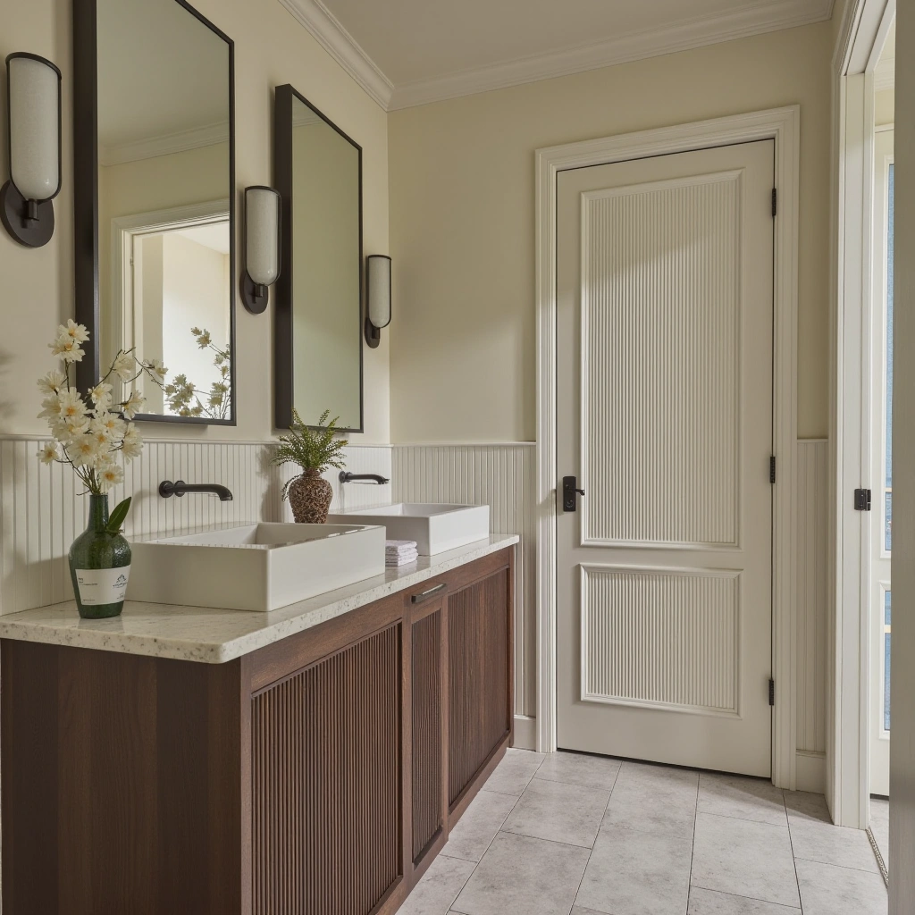 12. Textured Vanity Fronts for Visual Interest