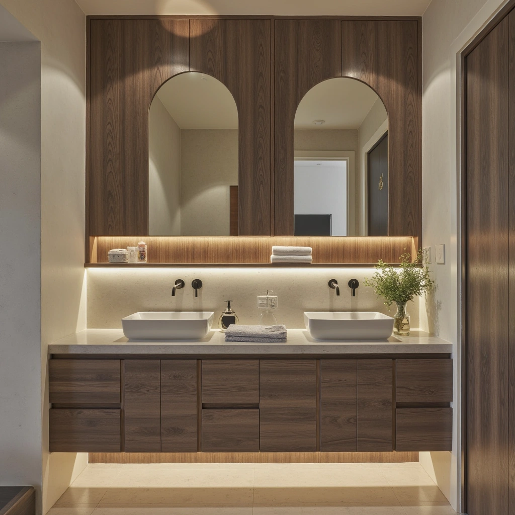 17. Smart Vanity with Built-In Features