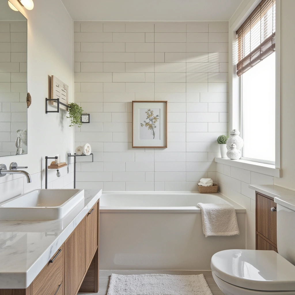 1. Classic White Subway Tiles