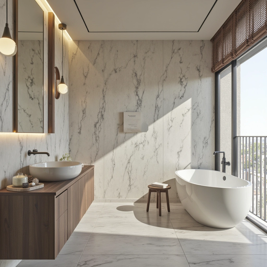 4. Marble Effect Tiles