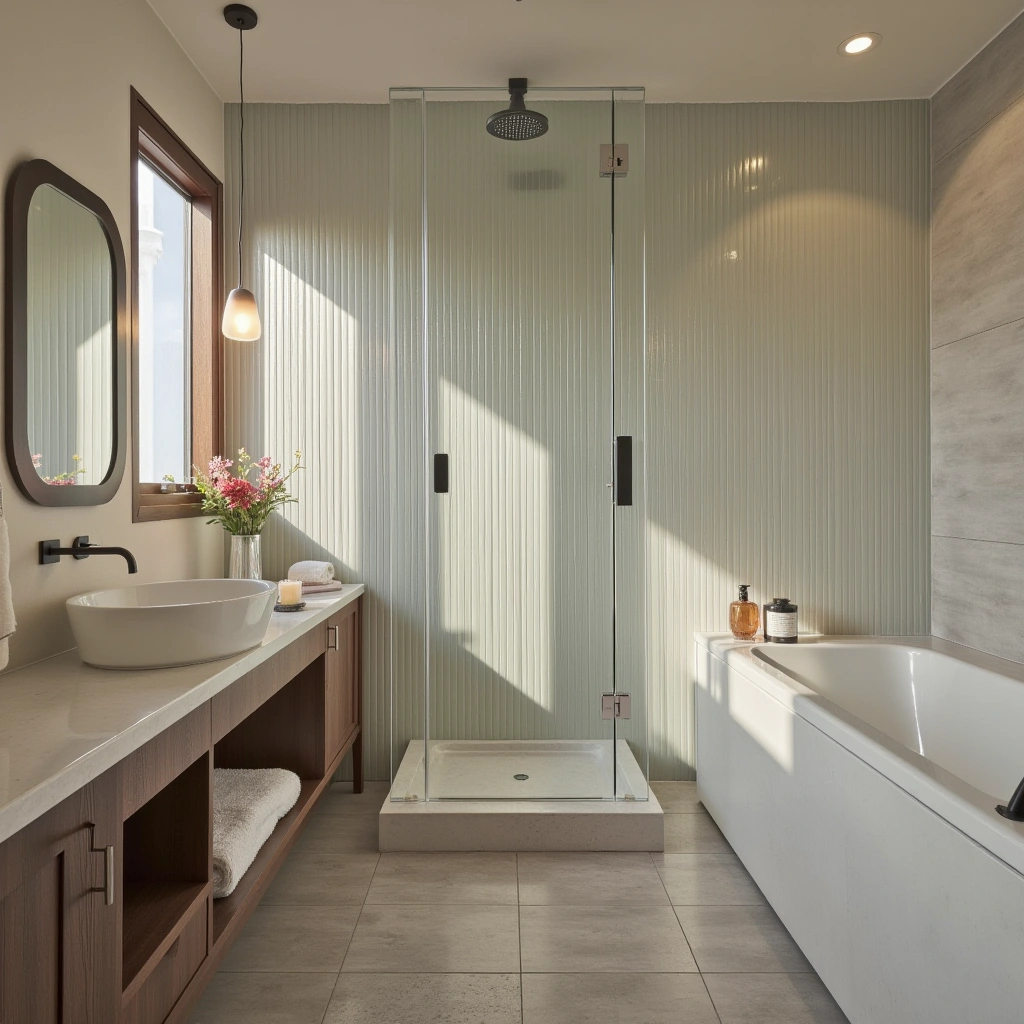 8. Glossy Glass Tiles