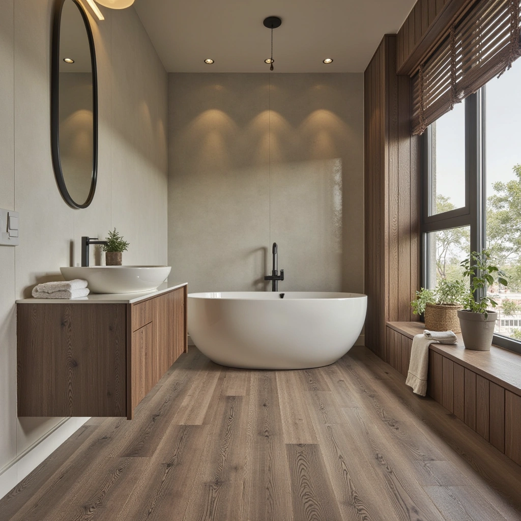 9. Wood-Look Porcelain Tiles