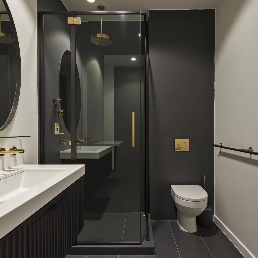 13. Matte Black Tiles