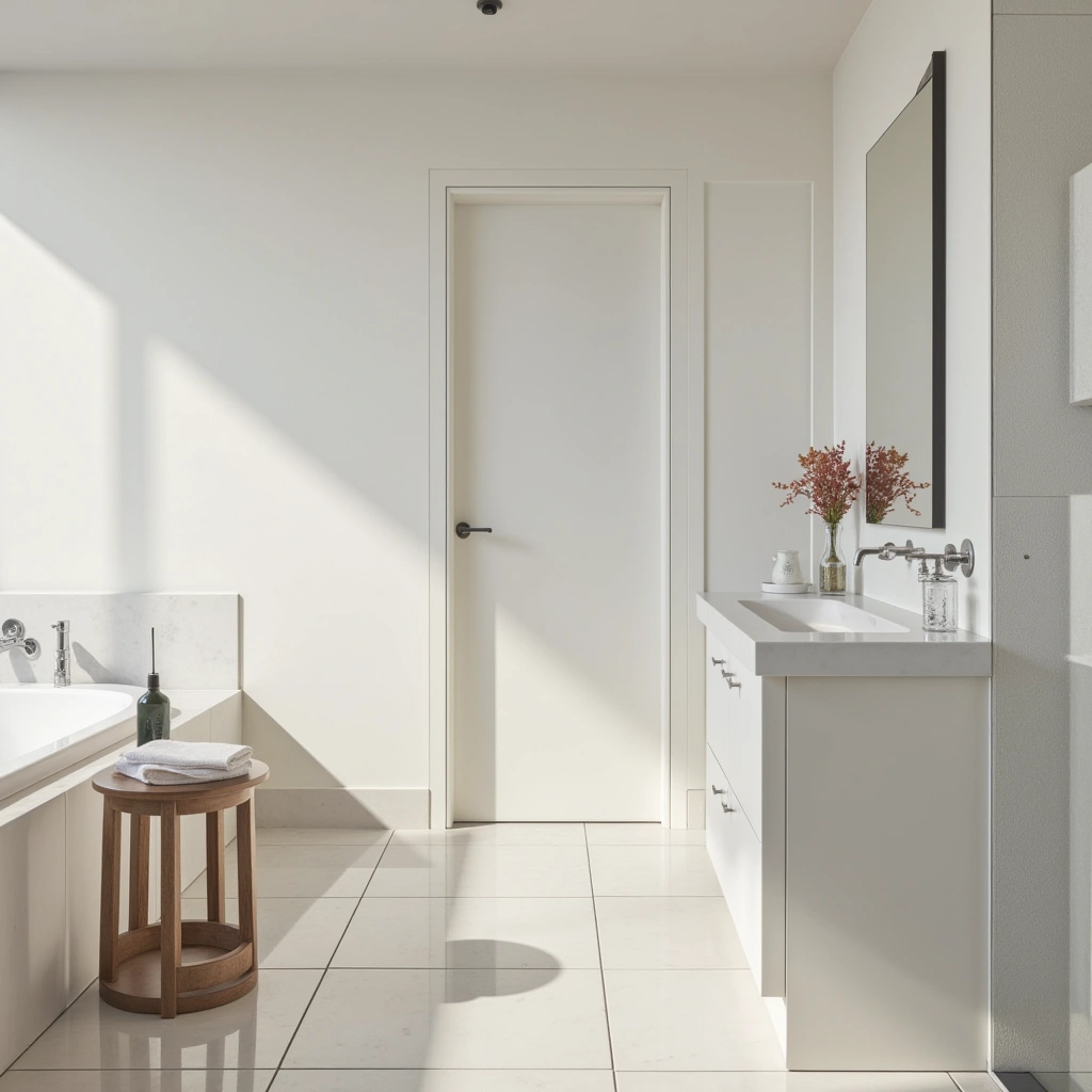 18. Glossy White Large Tiles