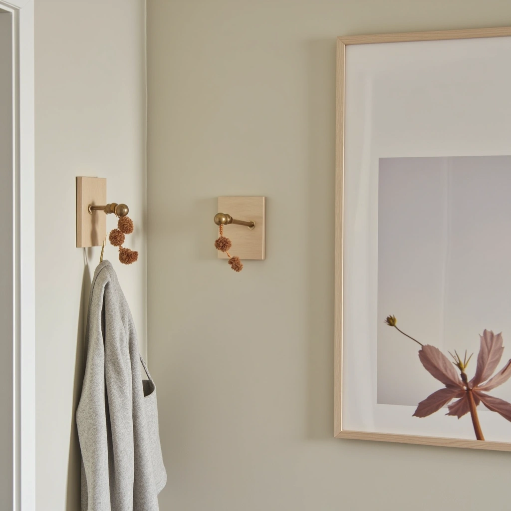 7. Fold-Down Wall Hooks: Space-Conscious and Clever