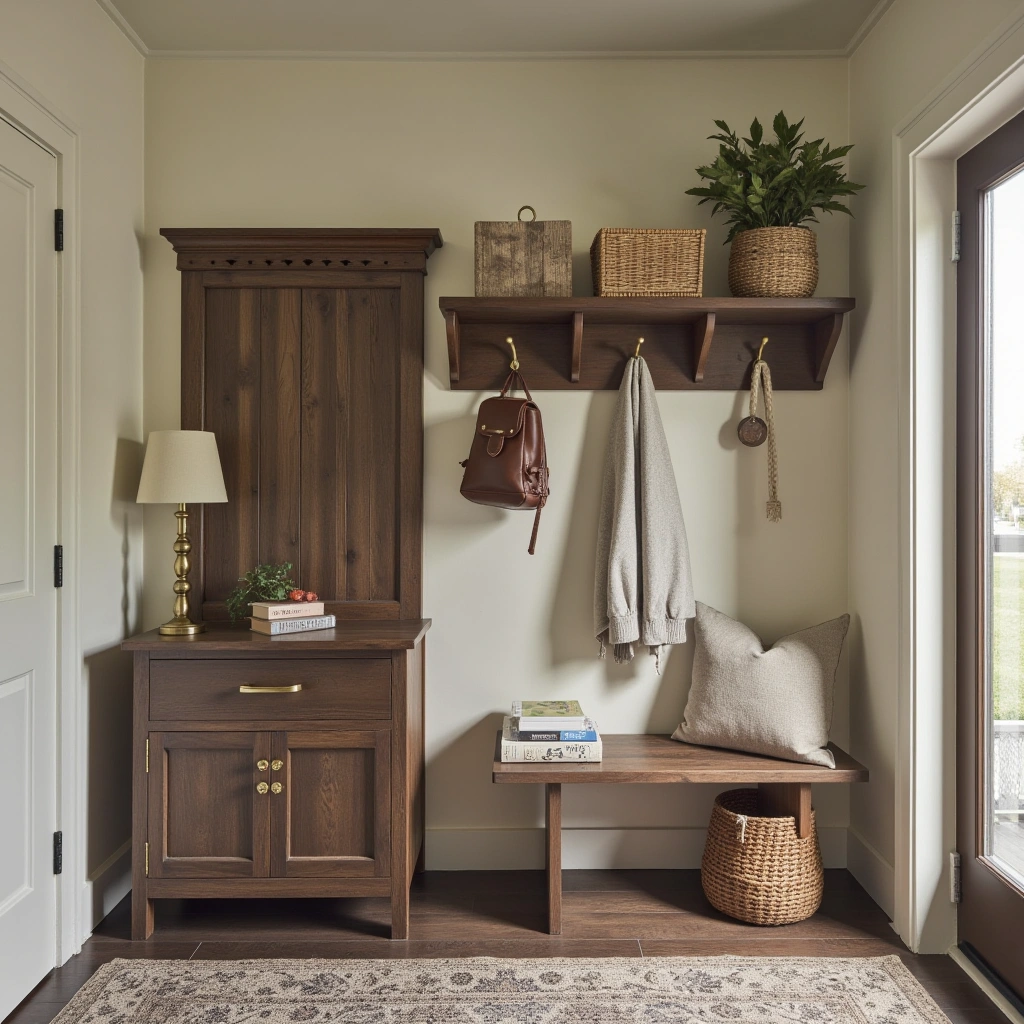 2. Vintage Brass Hook Rack