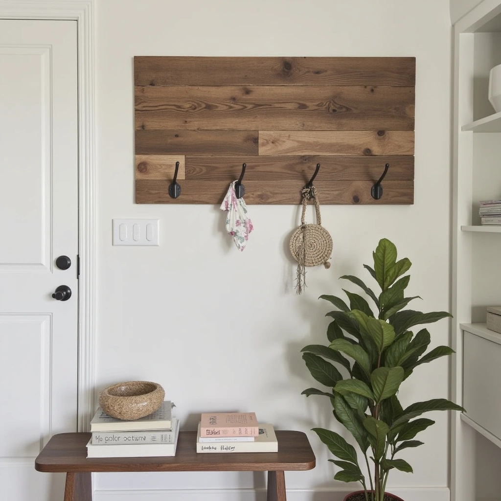 4. Reclaimed Wood Hook Board