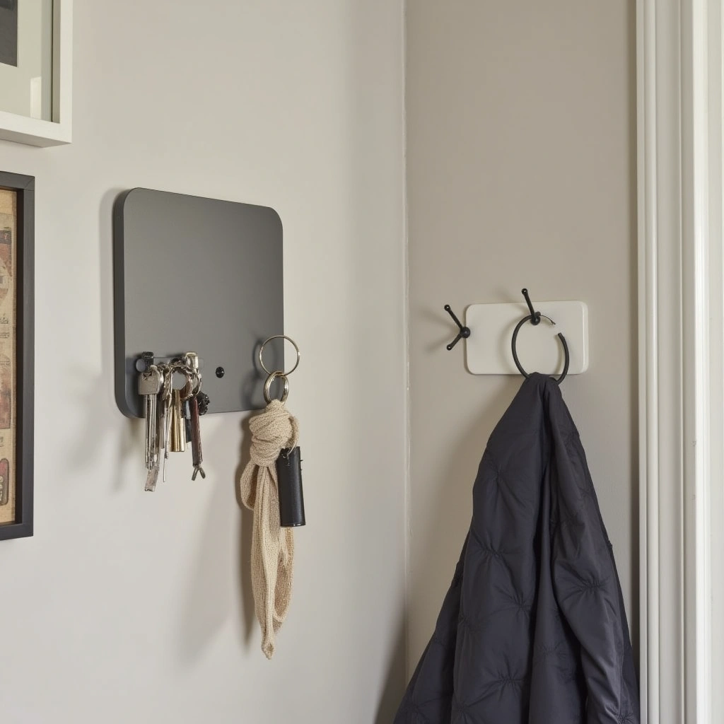 6. Magnetic Key Holder with Hooks